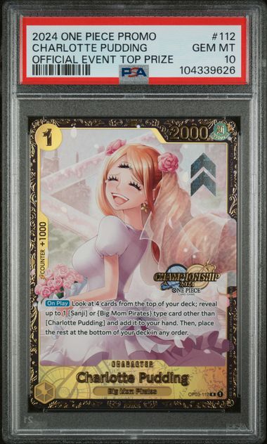 PSA 10 TOP 64 CHARLOTTE PUDDING OFFICIAL EVENT PRIZE CARD