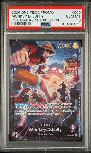 PSA 10 MONKEY D. LUFFY PSA PROMO LEADER OP05-060